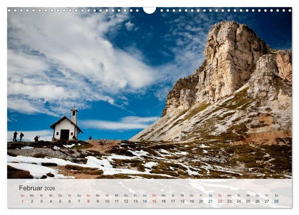 Produktbild: Dolomiten - Rundreise um Drei Zinnen (Wandkalender 2026 DIN A3 quer), CALVENDO Monatskalender