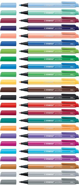 Produktbild: STABILO Filzschreiber -   pointMax - 8er Pack - mit 8 verschiedenen Farben