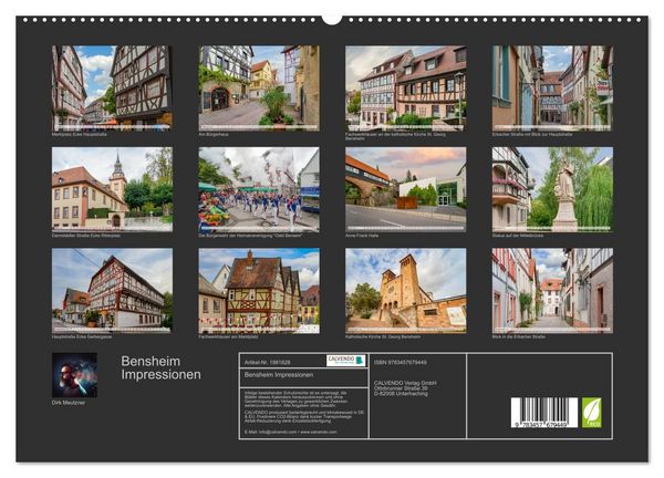 Produktbild: Bensheim Impressionen (hochwertiger Premium Wandkalender 2026 DIN A2 quer), Kunstdruck in Hochglanz