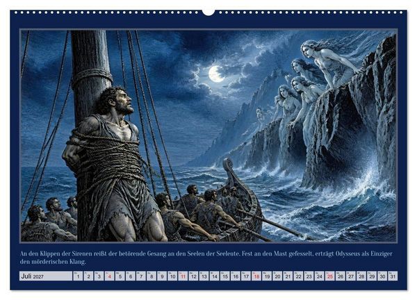 Produktbild: Gegen Sturm und G&ouml;tter: Die Heimkehr des Odysseus (Wandkalender 2027 DIN A2 quer), CALVENDO Monatskalender