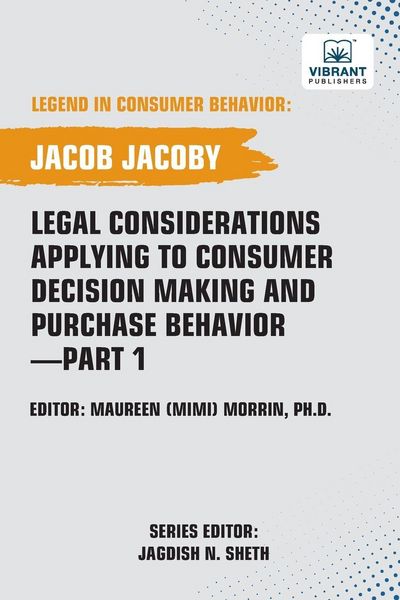 Produktbild: Legal Considerations Applying to Consumer Decision Making and Purchase Behavior-Part 1