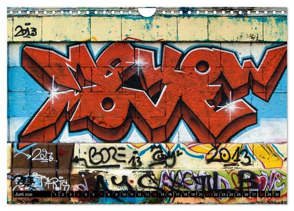 Produktbild: Streetart am Wiener Donaukanal (Wandkalender 2026 DIN A4 quer), CALVENDO Monatskalender