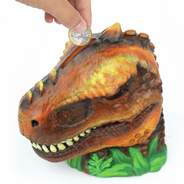 Produktbild: Eine T-Rex Spardose zum individuellen Bemalen und Verzieren! Der Tyrannosaurus wird das Geld oder die W&uuml;nsche sicher aufbewahren!