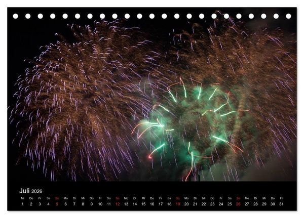 Produktbild: Feuerwerk (Tischkalender 2026 DIN A5 quer), CALVENDO Monatskalender