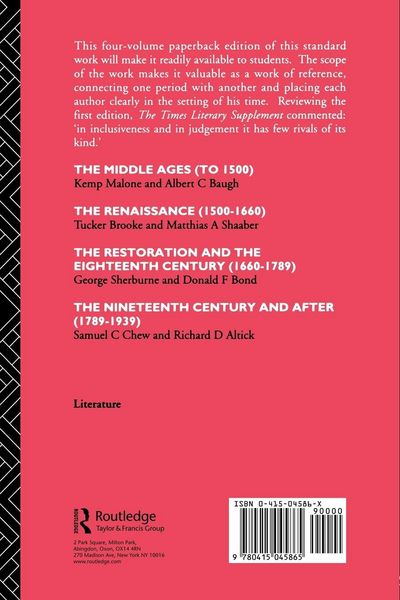 Produktbild: A Literary History of England