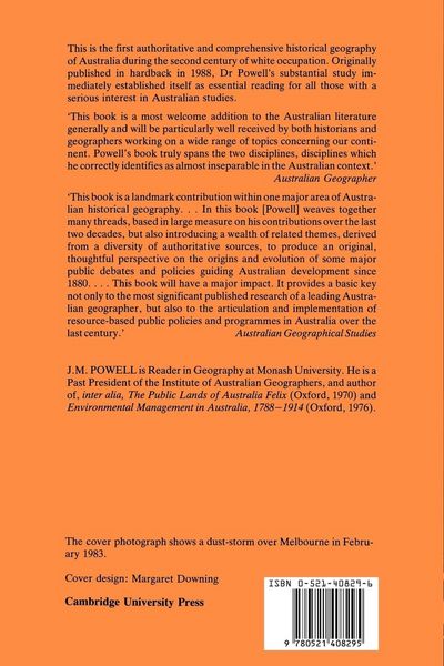 Produktbild: An Historical Geography of Modern Australia