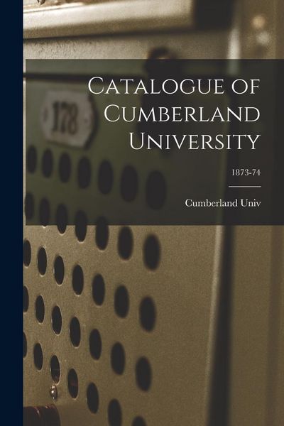 Produktbild: Catalogue of Cumberland University; 1873-74