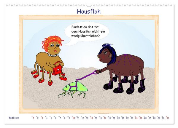 Produktbild: DIE SPINNEN DOCH (hochwertiger Premium Wandkalender 2026 DIN A2 quer), Kunstdruck in Hochglanz