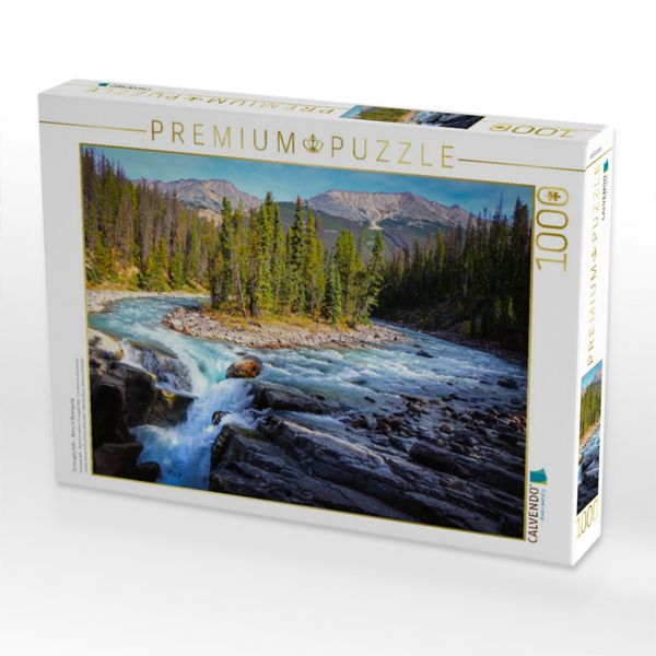 Produktbild: CALVENDO Puzzle Sunwapta Falls - Natur in Bewegung | 1000 Teile Lege-Gr&ouml;&szlig;e 64x48cm Foto-Puzzle f&uuml;r gl&uuml;ckliche Stunden