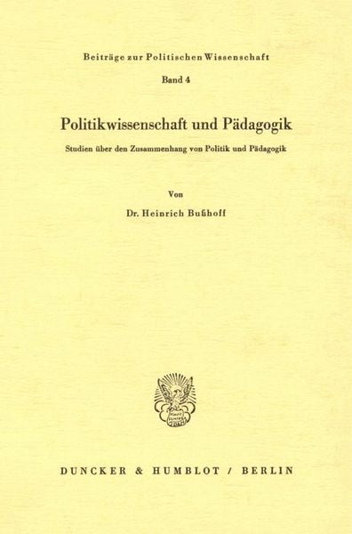Produktbild: Politikwissenschaft und P&auml;dagogik.