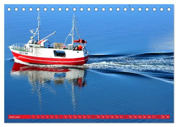 Produktbild: Hurtigruten - Unterwegs mit dem Postschiff (Tischkalender 2026 DIN A5 quer), CALVENDO Monatskalender