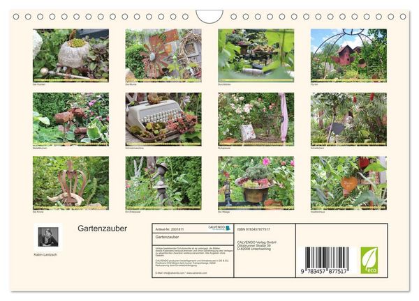 Produktbild: Gartenzauber (Wandkalender 2026 DIN A4 quer), CALVENDO Monatskalender