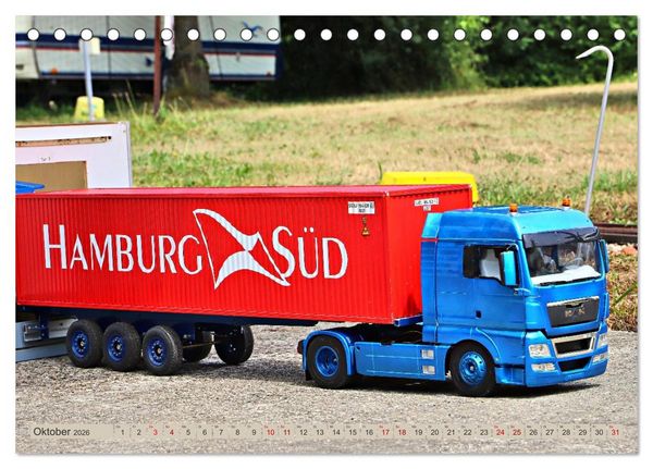 Produktbild: LKW Modelle beim Dampfmodellbautreffen in Bisingen (Tischkalender 2026 DIN A5 quer), CALVENDO Monatskalender