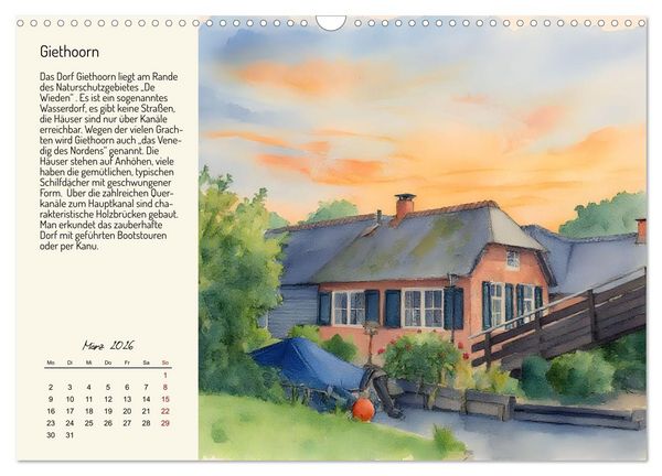 Produktbild: Romantische Reise durch die Niederlande (Wandkalender 2026 DIN A3 quer), CALVENDO Monatskalender