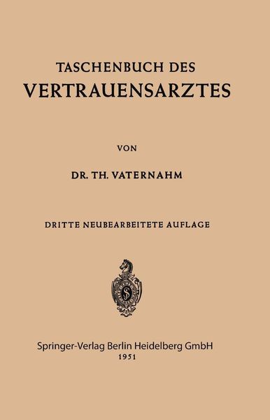 Produktbild: Taschenbuch des Vertrauensarztes