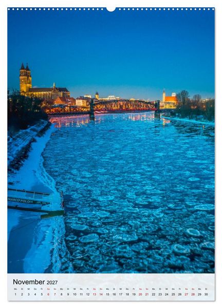 Produktbild: Magdeburg und das Licht am Ende des Tages (Wandkalender 2027 DIN A2 hoch), CALVENDO Monatskalender