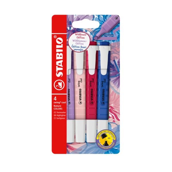 Produktbild: STABILO Textmarker swing cool NatureCOLORS Wildflower, 4er Set