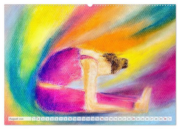 Produktbild: Yin Yoga Art - K&uuml;nstlerische Darstellung von Yin Yoga Asanas (Wandkalender 2026 DIN A2 quer), CALVENDO Monatskalender