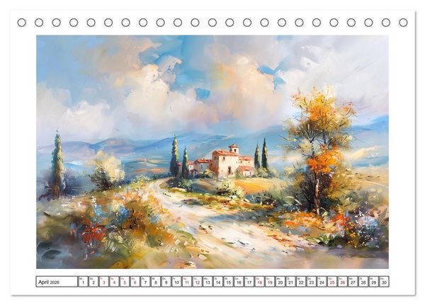Produktbild: Toskana bis Provence (Tischkalender 2026 DIN A5 quer), CALVENDO Monatskalender