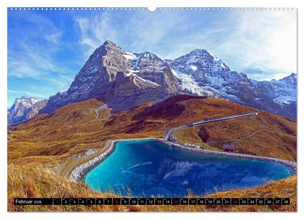Produktbild: Das Dreigestirn im Berner Oberland. Eiger, M&ouml;nch und Jungfrau (hochwertiger Premium Wandkalender 2026 DIN A2 quer), Kunstdruck in Hochglanz