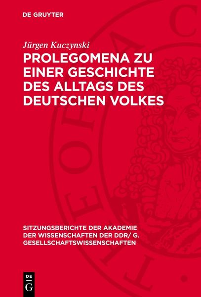 Produktbild: Prolegomena zu einer Geschichte des Alltags des deutschen Volkes