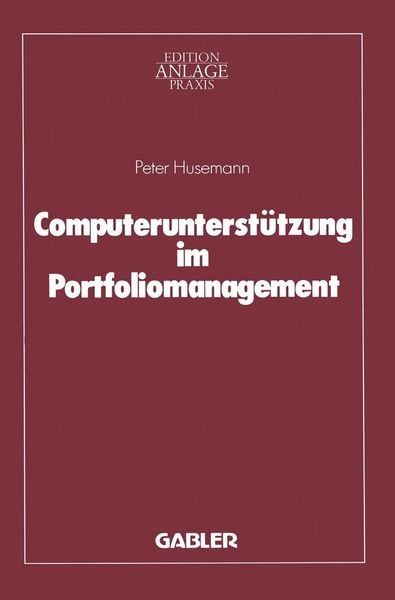 Produktbild: Computerunterst&uuml;tzung im Portfoliomanagement