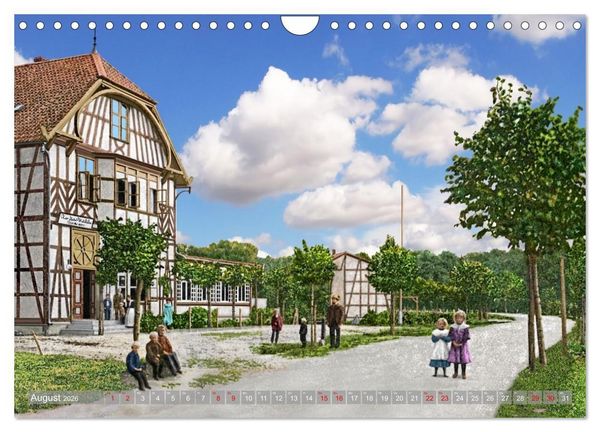 Produktbild: Altmark um 1900 - Orte zur Kaiserzeit in Farbe &ndash; kolorierte Fotografien (Wandkalender 2026 DIN A4 quer), CALVENDO Monatskalender