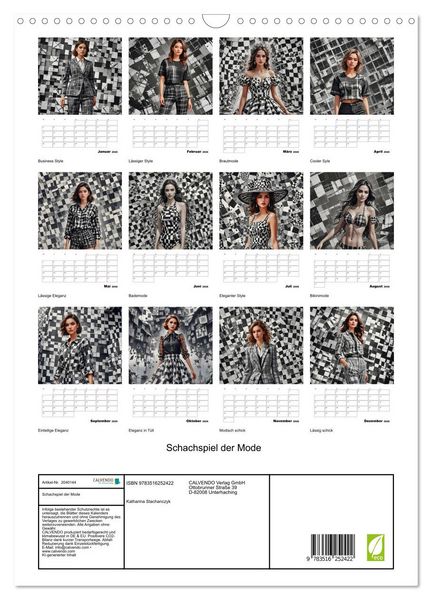 Produktbild: Schachspiel der Mode (Wandkalender 2026 DIN A3 hoch), CALVENDO Monatskalender