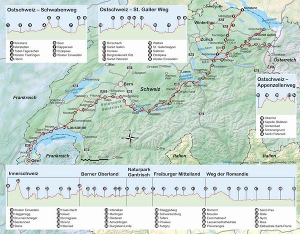 Produktbild: Schweiz: Jakobsweg vom Bodensee zum Genfersee