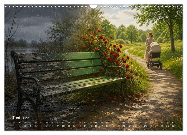 Produktbild: Wenn die Zeit so schnell vergeht,.... dann kommen Erinnerungen und W&uuml;nsche. (Wandkalender 2027 DIN A3 quer), CALVENDO Monatskalender