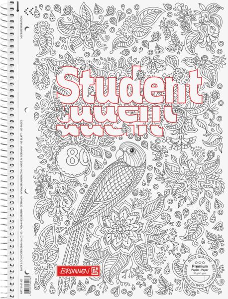 Produktbild: Brunnen Collegeblock A4 Lin27 Papagei ZENart