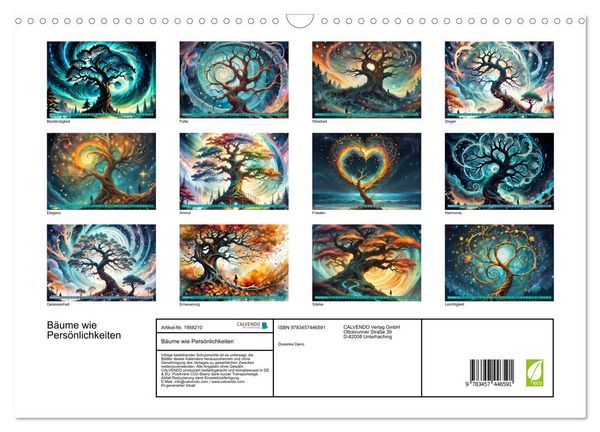 Produktbild: B&auml;ume wie Pers&ouml;nlichkeiten (Wandkalender 2026 DIN A3 quer), CALVENDO Monatskalender
