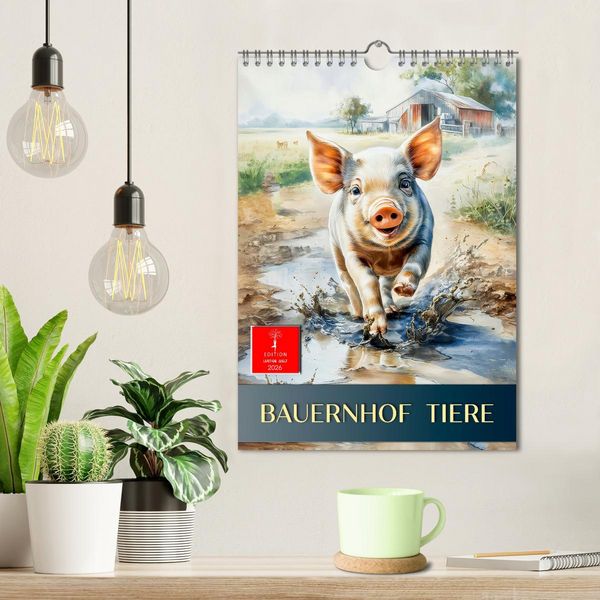 Produktbild: Bauernhof Tiere (Wandkalender 2026 DIN A4 hoch), CALVENDO Monatskalender