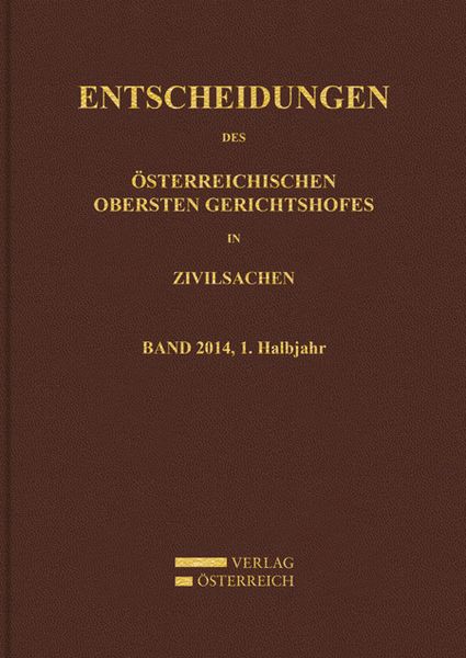 Produktbild: Entscheidungen des Obersten Gerichtshofes in Zivilsachen