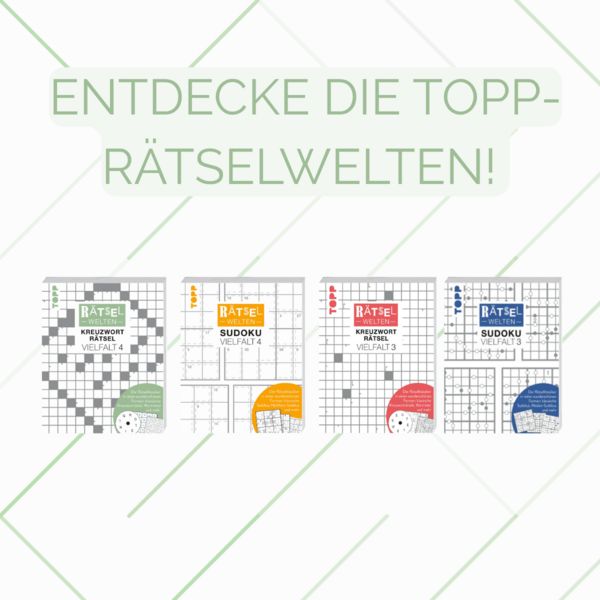 Produktbild: R&auml;tselwelten &ndash; Kreuzwortr&auml;tsel Vielfalt 4 | Der R&auml;tselklassiker in vielen wundersch&ouml;nen Formen: klassische Kreuzwortr&auml;tsel, Wortr&auml;tsel und mehr