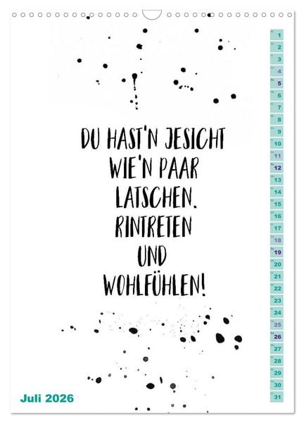 Produktbild: BERLINERISCH Lustige Spr&uuml;che (Wandkalender 2026 DIN A3 hoch), CALVENDO Monatskalender