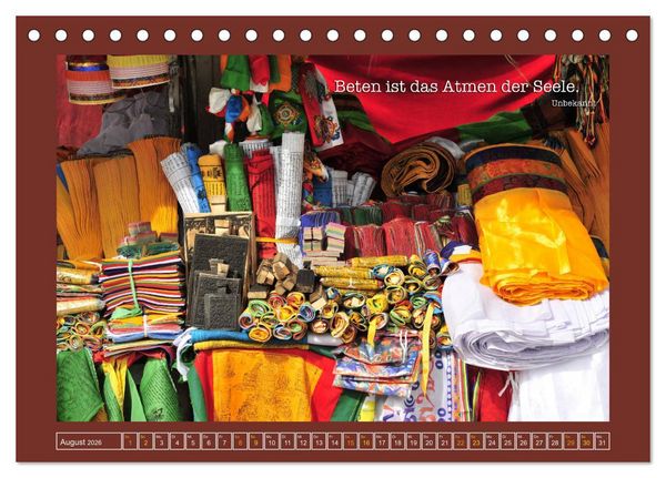 Produktbild: Tibet - Tibet - Tibet 2026 (Tischkalender 2026 DIN A5 quer), CALVENDO Monatskalender