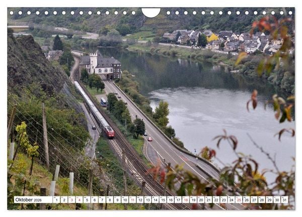 Produktbild: Eisenbahn an Rhein und Mosel 2026 (Wandkalender 2026 DIN A4 quer), CALVENDO Monatskalender