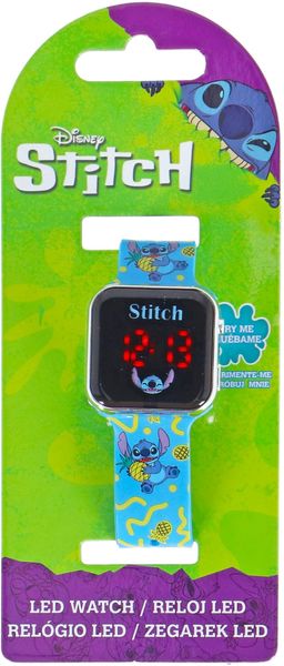 Produktbild: Accutime LED-Kinderuhr Lilo & Stitch (blau), Stitch Digitaluhr mit LED-Anzeige