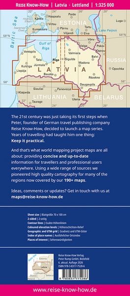 Produktbild: Reise Know-How Lettland | Latvia (1:325.000)