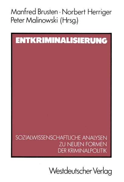 Produktbild: Entkriminalisierung