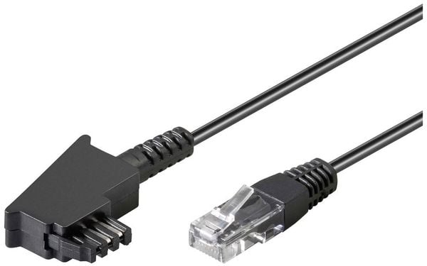 Goobay DSL Anschlusskabel [1x RJ45-Stecker - 1x TAE-F-Stecker] 3.00m Schwarz