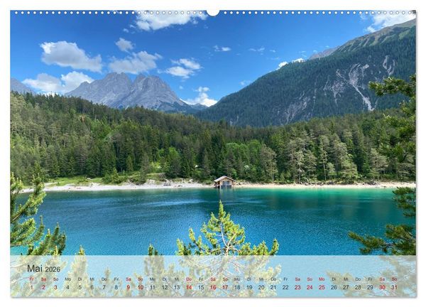 Produktbild: Alpenauszeit - Die Bergh&uuml;tten unserer Alpen (hochwertiger Premium Wandkalender 2026 DIN A2 quer), Kunstdruck in Hochglanz