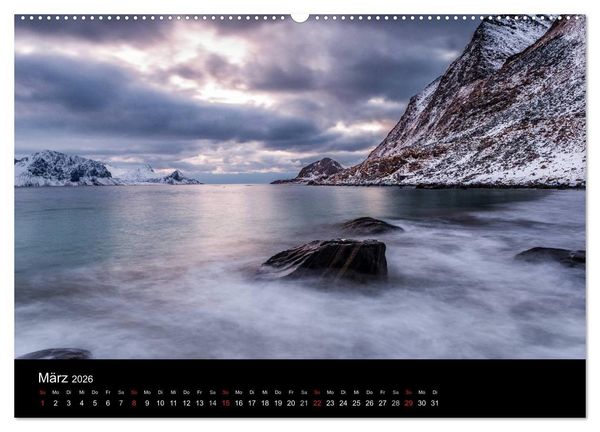 Produktbild: Norwegen, Landschaften in Schnee und Eis (hochwertiger Premium Wandkalender 2026 DIN A2 quer), Kunstdruck in Hochglanz