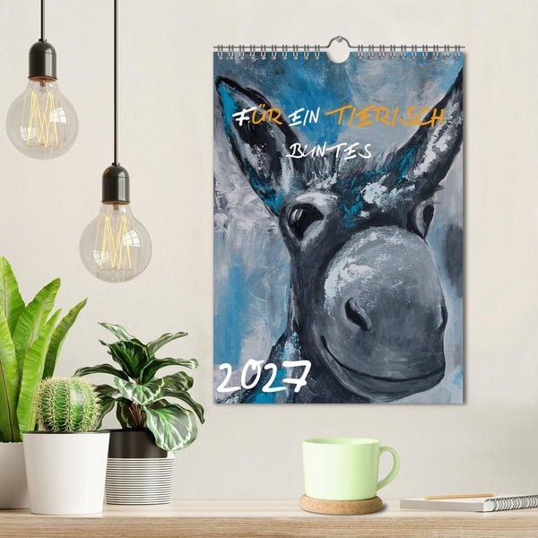 Produktbild: F&uuml;r ein tierisch buntes 2027 (Wandkalender 2027 DIN A4 hoch), CALVENDO Monatskalender