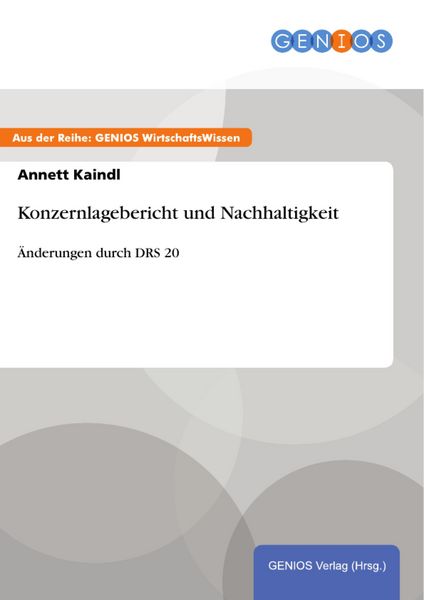 Produktbild: Konzernlagebericht und Nachhaltigkeit