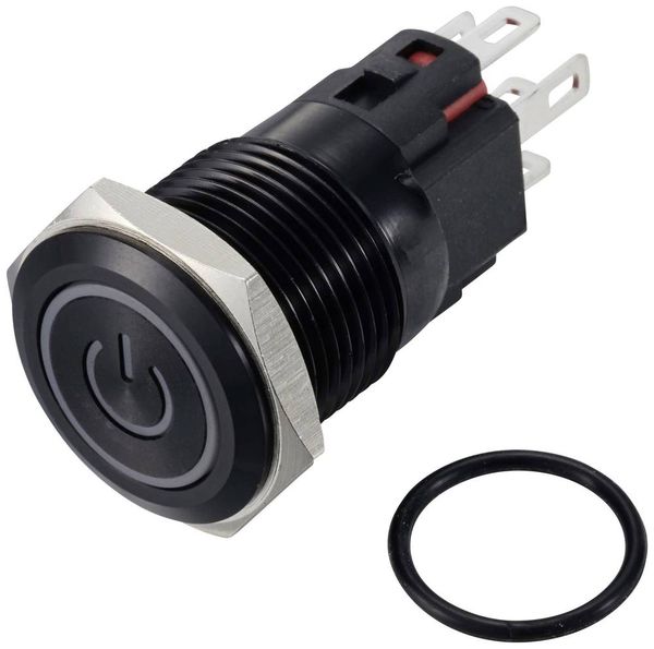 Produktbild: TRU COMPONENTS TC-12647464 Druckschalter 250 V/AC 3 A 1 x Aus/(Ein) IP65 Rot rastend Aluminium, eloxiert 1 St.