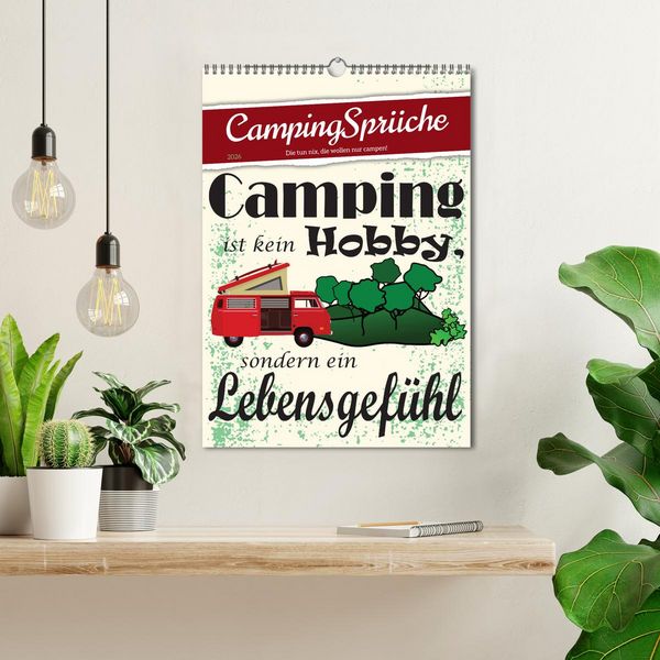 Produktbild: CampingSpr&uuml;che (Wandkalender 2026 DIN A3 hoch), CALVENDO Monatskalender