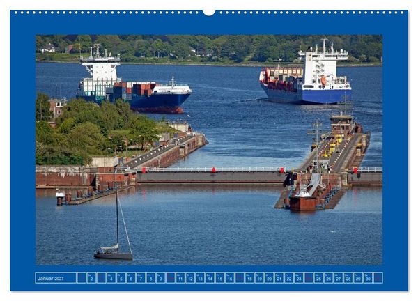 Produktbild: Unterwegs auf dem Nord-Ostsee-Kanal (hochwertiger Premium Wandkalender 2027 DIN A2 quer), Kunstdruck in Hochglanz