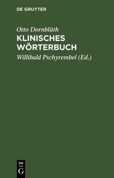 Produktbild: Klinisches W&ouml;rterbuch